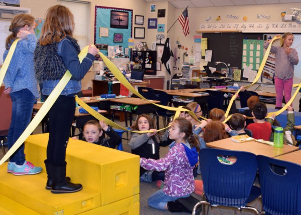 Children at Boston Harbor Elementary School