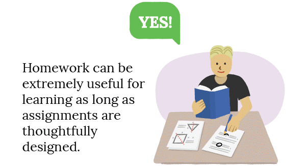 Yes - Homework can be extremely useful for learning as long as assignments are thoughtfully designed