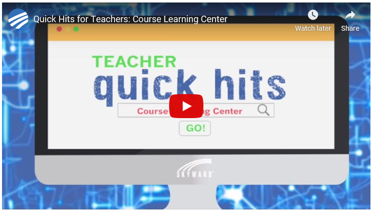 Course Learning Center Video