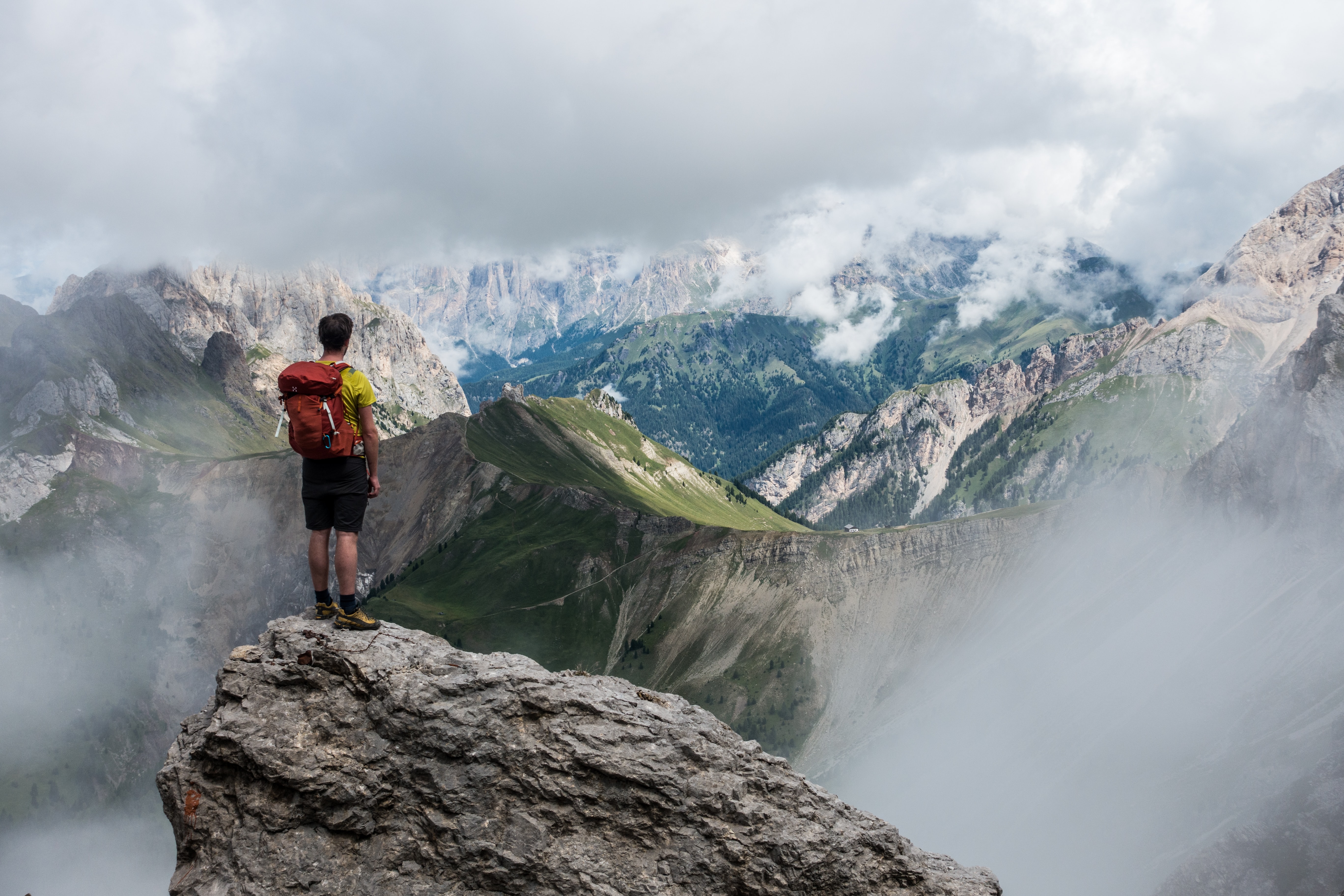 Man on mountain top