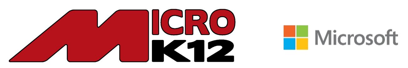 MicroK12 and Microsoft logos